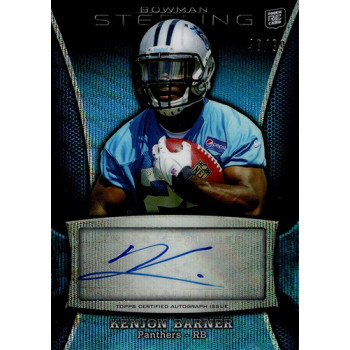 Kenjon Barner Panthers Signed 2013 Bowman Sterling Refractor Card #BSA-KB /99