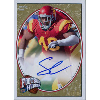 Sedrick Ellis USC Signed 2008 Upper Deck Football Heroes Gold Card #192 /40