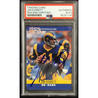Jim Everett Los Angels Rams Signed 1990 Pro Set Card #165 PSA Authenticated