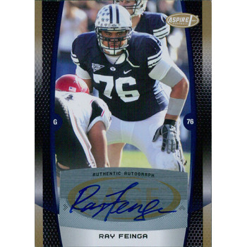 Ray Feinga Signed 2009 SAGE Aspire Football Card #A-8