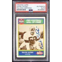 Frank Gatski Signed 1990 Swell Pro Football Hall of Fame Card #130 PSA Authentic