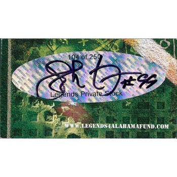 Hugh Green Signed Legends Business Card Supporting Alabama Tornado Relief