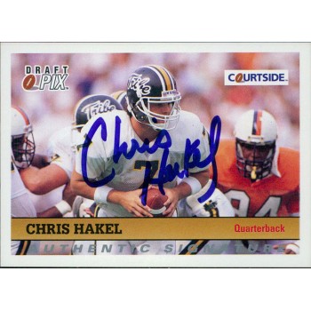 Chris Hakel William and Mary Tribe 1992 Courtside Draft Pix Signed Card #57