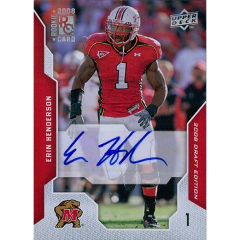 Erin Henderson Signed 2008 Upper Deck Draft Edition Card #48