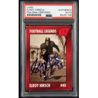 Elroy Hirsch Signed Football Legends Collector Series Card #12 PSA Authenticated