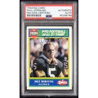 Paul Hornung Signed 1990 Swell Pro Football Hall of Fame Card #130 PSA Authentic