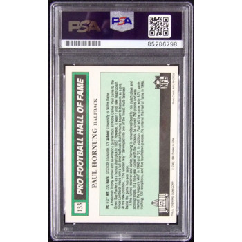 Paul Hornung Signed 1990 Swell Pro Football Hall of Fame Card #130 PSA Authentic