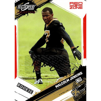 Malcolm Jenkins Saints Signed 2009 Score Inscription Red Zone Card #369 7/30