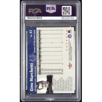 Gino Marchetti Signed 2000 Fleer Greats of the Game Card #43 PSA Authenticated