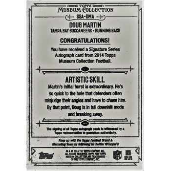 Doug Martin Buccaneers Signed 2014 Topps Museum Collection Card #SSA-DMA 58/75