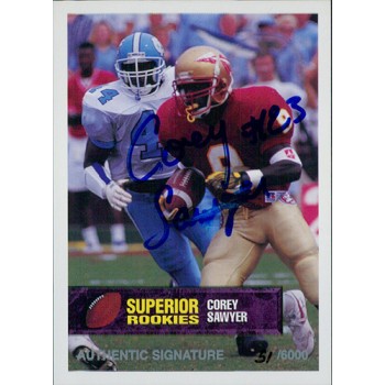 Corey Sawyer Florida State Seminoles 1994 Superior Rookies Autographed Card /6000 #75