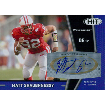 Matt Shaughnessy Signed 2009 SAGE HIT Football Card #A29