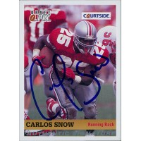 Carlos Snow Ohio State Buckeyes 1992 Courtside Draft Pix Signed Card #69