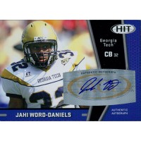 Jahi Word-Daniels Georgia Tech Yellow Jackets Signed 2009 SAGE HIT Football Card #A102