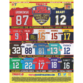 Tristar Hidden Treasures 2021 Game Day Greats Signed Jersey Football Box
