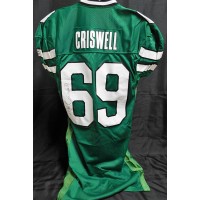 Jeff Criswell New York Jets Signed Authentic Pro Jersey JSA Authenticated