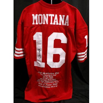 Joe Montana Signed San Francisco 49ers Custom Limited Ed Jersey JSA Authentic