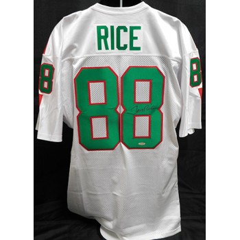 Jerry Rice Mississippi Valley State Signed Replica Jersey Upper Deck Authentic