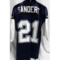 Deion Sanders Signed Dallas Cowboys Replica Jersey JSA Steiner Authentic
