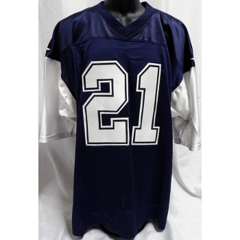 Deion Sanders Signed Dallas Cowboys Replica Jersey JSA Steiner Authentic