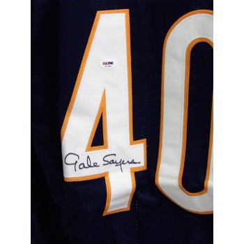 Gale Sayers Chicago Bears Signed Custom Jersey PSA Authenticated