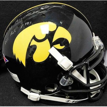 Brad Banks Iowa Hawkeyes Signed Authentic Full Size Helmet JSA Authenticated