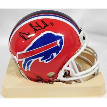 Drew Bledsoe Buffalo Bills Signed Riddell Mini Helmet Bledsoe Authenticated