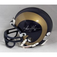 Az-Zahir Hakim St. Louis Rams Signed Mini Helmet JSA Authenticated Smudging