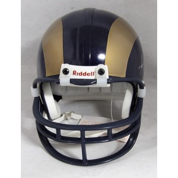 Az-Zahir Hakim St. Louis Rams Signed Mini Helmet JSA Authenticated Smudging