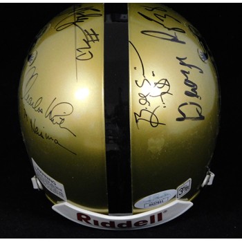 Heisman Trophy Winners Sims, Ware x5 Signed Mini Helmet JSA Authenticated