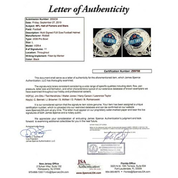 NFL Hall Of Famers and Stars Signed 2006 Pro Bowl Helmet By 11 JSA Authenticated