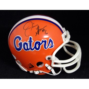 Jimmy Spencer Florida Gators Signed Mini Helmet JSA Authenticated