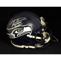 Russel Wilson Seattle Seahawks Signed Riddell Speed Mini Helmet JSA Authentic