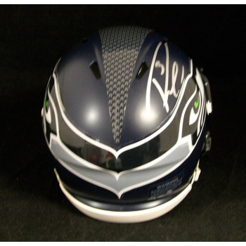 Russel Wilson Seattle Seahawks Signed Riddell Speed Mini Helmet JSA Authentic
