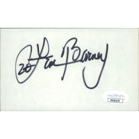 Lem Barney Detroit Lions Signed 3x5 Index Card JSA Authenticated
