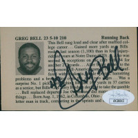 Greg Bell Buffalo Bills Signed 2.5x4 Cut Page JSA Authenticated