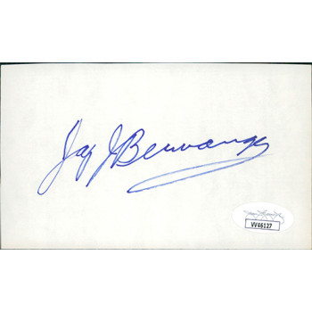 Jay Berwanger First Heisman Winner Signed 3x5 Index Card JSA Authenticated