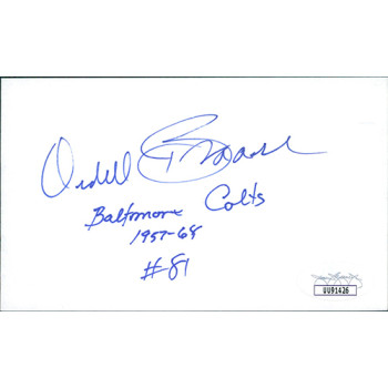Ordell Braase Baltimore Colts Signed 3x5 Index Card JSA Authenticated Ordell Braase Baltimore Colts Signed 3x5 Index Card JSA Authenticated