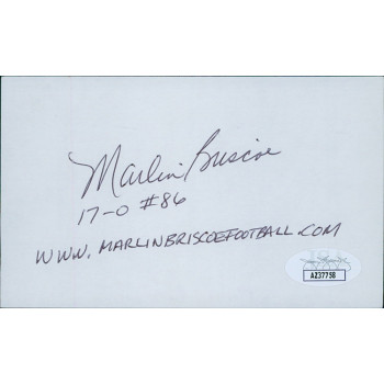 Marlin Briscoe Buffalo Bills Signed 3x5 Index Card JSA Authenticated Marlin Briscoe Buffalo Bills Signed 3x5 Index Card JSA Authenticated