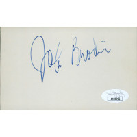 John Brodie San Francisco 49ers Signed 3x5 Index Card JSA Authenticated John Brodie San Francisco 49ers Signed 3x5 Index Card JSA Authenticated