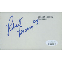 Robert Brown Green Bay Packers Signed 3x5 Index Card JSA Authenticated Robert Brown Green Bay Packers Signed 3x5 Index Card JSA Authenticated