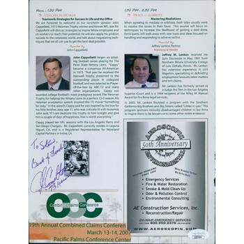 John Cappelletti Los Angeles Rams Signed 8.5x11 Magazine Page JSA Authenticated John Cappelletti Los Angeles Rams Signed 8.5x11 Magazine Page JSA Authenticated