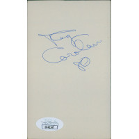 Reggie Carolan Kansas City Chiefs Signed 3x5 Index Card JSA Authenticated