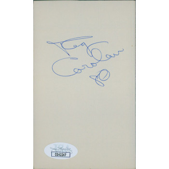 Reggie Carolan Kansas City Chiefs Signed 3x5 Index Card JSA Authenticated