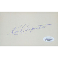 Ken Carpenter Cleveland Browns Signed 3x5 Index Card JSA Authenticated
