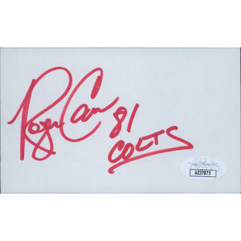 Roger Carr Baltimore Colts Signed 3x5 Index Card JSA Authenticated Roger Carr Baltimore Colts Signed 3x5 Index Card JSA Authenticated