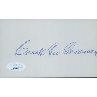Len Casanova Coach Signed 3x5 Index Card JSA Authenticated