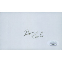 Don Colo Cleveland Browns Signed 3x5 Index Card JSA Authenticated
