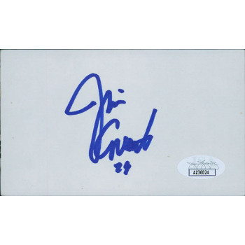 Jim Covert Chicago Bears Signed 3x5 Index Card JSA Authenticated