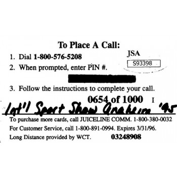 Al Cowlings San Francisco 49ers Signed 1995 Int'l Sports Show Phone Card JSA Authenticated